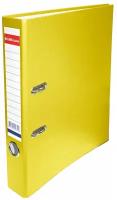 Папка-регистратор Erich Krause Стандарт, сверху пластик, внутри - картон, 50 мм, желтый