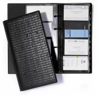 Визитница настольная Durable Visifix Centium (на 200 визиток, ПВХ, карман 57x90мм) черная (2403-01)