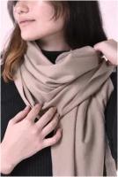 Кашемировый женский шарф, осень-зима, бежевый