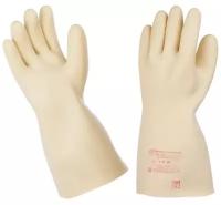 Перчатки защитные Комус резиновые, диэлектрические, класс защиты 0, латекс, размер 4 (латекс)