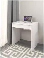 Стол письменный мини с ящиком компьютерный кухонный обеденный ЛДСП 70х55х75.6 молокай серый