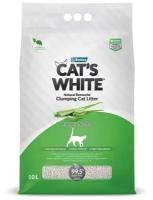 Наполнитель для кошачьего туалета Cat's White Aloe Vera комкующийся с ароматом алоэ вера, 10л