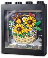 Конструктор LOZ mini Корзина с подсолнухами 1066 деталей NO. 1905 Basket with sunflowers Creative Series