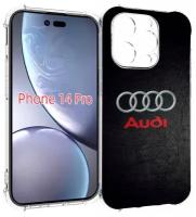 Чехол MyPads audi ауди 6 мужской для iPhone 14 Pro задняя-панель-накладка-бампер