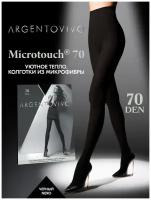 Колготки Argentovivo Microtouch, 70 den, с ластовицей, матовые, размер 2, черный