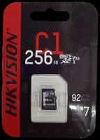 Карта памяти microSDXC Hikvision C1 256 ГБ, 92 МБ/с, Class 10, HS-TF-C1(STD)/256G/ZAZ01X00/OD, 1 шт., без адаптера