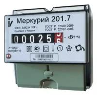 Инкотекс 201.7 Счетчик Меркурий 5-60А 220В, однофазный однотарифный, МЕХ, DIN