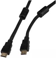 Кабель HDMI-/HDMI 2м. BURO феррит. кольца Позолоченные контакты черный (HDMI-V1.4-2MC)50)