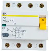 Выключатель дифференциального тока (УЗО) 4п 25А 300мА тип ACS ВД1-63 IEK MDV12-4-025-300, 1шт