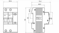 Дифференциальный автомат IEK АД 12 2П C 4.5 кА AC электронный