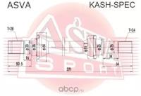 Полуось правая 24X372X28, KASHSPEC Asva KASH-SPEC