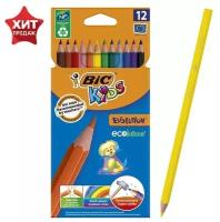 BIC Карандаши 12 цветов BIC Kids Evolution ECOlutions, детские, ударопрочные, пластиковые