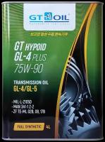 Масло Трансмиссионное 75W90 1L Синтетика Gt Hypoid Gl-4 Plus GT OIL арт. 8809059407981