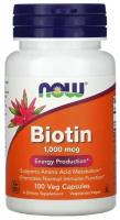 Капсулы NOW Biotin, 1000 мкг, 100 шт