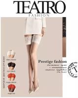 Театро (Teatro). Чулки фантазия PRESTIGE 20 Fashion nero-melon(noire-naturel) . 4-L