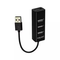 Контроллер Perfeo USB-HUB 4 Port, (PF-HYD-6010H Black) чёрный