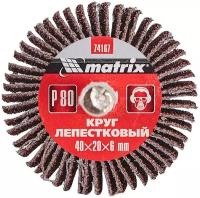 Круг лепестковый для дрели, 40 х 20 х 6 мм, P 80 Matrix