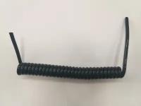 Спиральный кабель полиуретановый 3х0,75/220-1000/мм черный
