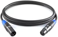 Межблочный балансный кабель PROCAST cable XLR(m)/XLR(f), длина 2,5m, цвет черный