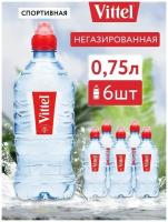 Минеральная вода питьевая негазированная Vittel, столовая 0,75 л 6 шт
