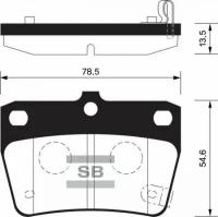 Колодки тормозные задние Sangsin Brake SP1457