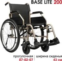 Кресло-коляска механическая Ortonica Base 170 / Base Lite 200 ширина сиденья 43 см литые передние и пневматические задние колеса повышенной проходимости