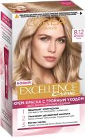 L'Oreal Paris Excellence стойкая крем-краска для волос, 8.12 мистический блонд, 270 мл