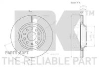 2047136 NK Диск тормозной задний / audi a3 04~, skoda superb 08~, vw eos, golf 06~, passat 06~, passat cc 09~