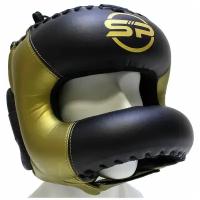 Шлем с защитой носа SP черно-золотой