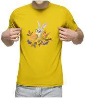 Мужская футболка «Заяц в очках»