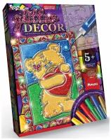 Набор для творчества Danko Toys Glitter decor. Мишка, GD-01-05 6 цв. разноцветный