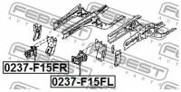 Кронштейн усилителя бампера переднего правый, 0237F15FR FEBEST 0237-F15FR