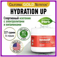 Спортивный изотоник, California Gold Nutrition Hydration UP, 227г (Фруктовый пунш) / С электролитами и витаминами