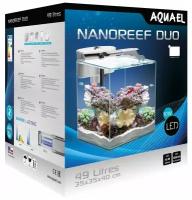 AQUAEL Aквариум NANO REEF DUO LED 2.0 49л Белый, 35х35х40 Комплектация: покрывное стекло, свет: LEDDY SLIM DUO (Marine + Actinic 2.0), фильтр VERSAMAX FZN 3. (Польша)