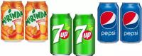 Набор газированных напитков Pepsi, Mirinda, 7UP (Европа), ( 6 банок по 0.33 л)