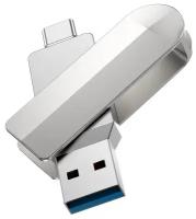 USB Флеш-накопитель для смартфонов, Hoco UD10, USB Type-C, 64 Гб, Серебристый