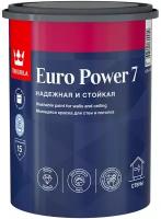 TIKKURILA EURO POWER 7 краска моющаяся для стен и потолка, матовая, база A (0,9л)