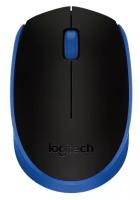 Беспроводная компактная мышь Logitech M171, черный/синий