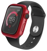 Чехол Uniq Nautic +9H Glass Water-Resistant IP68 для Apple Watch 4/5/6/SE 44 мм, цвет Красный (44MM-NAURED) 44MM-NAURED