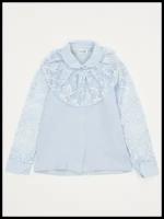 Школьная блуза Белый Слон, размер 122, голубой