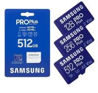 Карта памяти Samsung Pro Plus microSDXC 512GB U3 A2 V30 UHS-I R160/W120 (MB-MD512KA/EU)