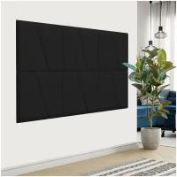 Стеновая панель Eco Leather Black 50х50DL см 2 шт