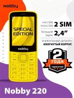 Новый Кнопочный телефон Nobby 220 банан