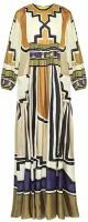 Платье Alberta Ferretti, натуральный шелк, повседневное, размер 42, мультиколор
