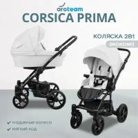 Коляска универсальная 2в1 Aroteam CORSICA PRIMA серая кожа 05