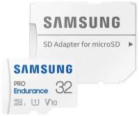 Карта памяти Samsung PRO Endurance 32 ГБ Class 10, V10, UHS-I U1, адаптер на SD
