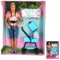 Кукла Кен с коляской и ребенком