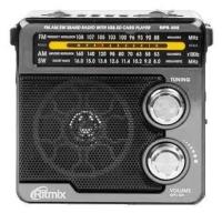 Радиоприемник Ritmix RPR-202 Black, диапазоны FM, СВ*AM, КВ*SW, usb, SD, MP3 плеер, фонарь - чёрный