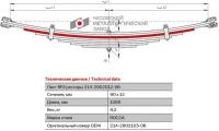 Лист №3 Рессора передняя для КрАЗ 214 8 листов