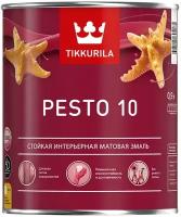 Эмаль алкидная стойкая матовая Pesto 10 (Песто 10) TIKKURILA 0,9 л белая (база А)